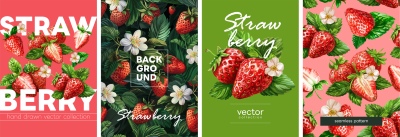 Fruit & Flower Templates for Poster, Prints, Menu, Card or Textile 25xAI