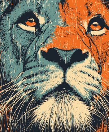 Animal Face Pop Art Graphics 34xAI