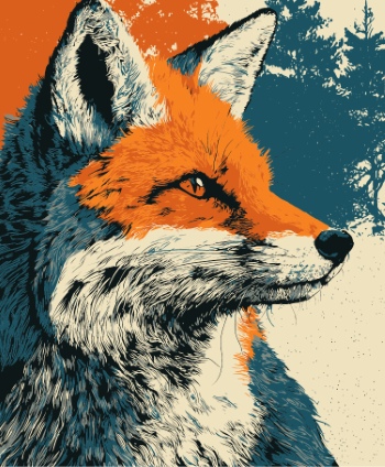 Animal Face Pop Art Graphics 34xAI