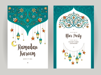 Ramadan Kareem & Eid Mubarak Templates #1, 28xAI