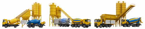 Construction Machinery, Excavation and Concrete Mixers 25xPNG