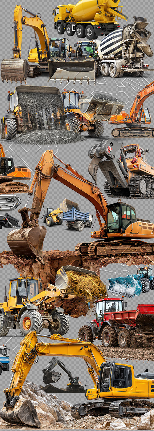 Construction Machinery, Excavation and Concrete Mixers 25xPNG Construction Machinery, Excavation and Concrete Mixers 25xPNG