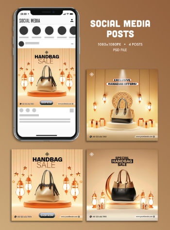 Ramadan Kareem & Eid Mubarak Templates #1, 29xPSDT