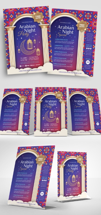 Ramadan Kareem & Eid Mubarak Templates #1, 29xPSDT
