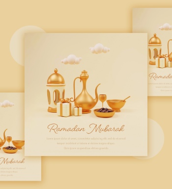 Ramadan Kareem & Eid Mubarak Templates #1, 29xPSDT