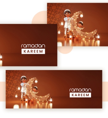 Ramadan Kareem & Eid Mubarak Templates #1, 29xPSDT
