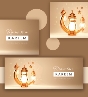 Ramadan Kareem & Eid Mubarak Templates #1, 29xPSDT