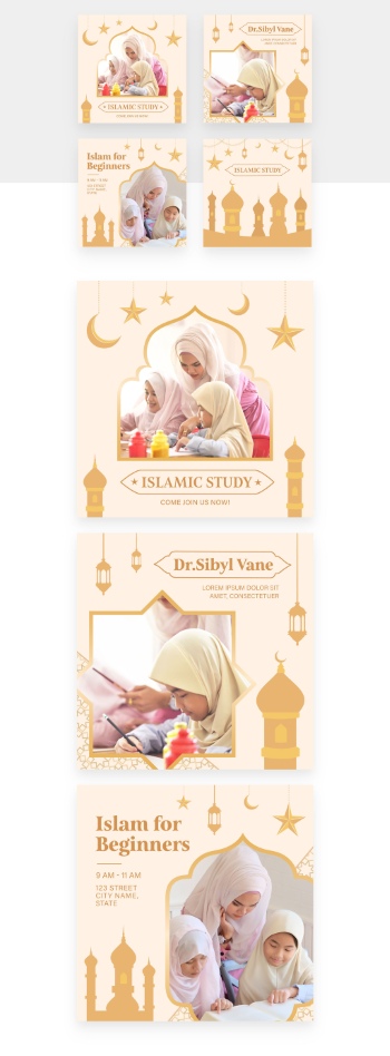 Ramadan Kareem & Eid Mubarak Templates #1, 29xPSDT