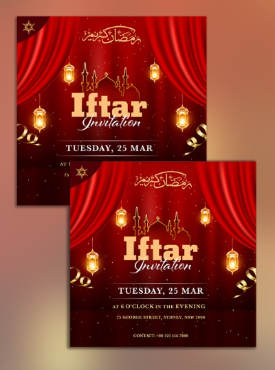 Ramadan Kareem & Eid Mubarak Templates #2, 18xAIT