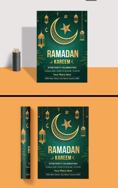 Ramadan Kareem & Eid Mubarak Templates #2, 18xAIT