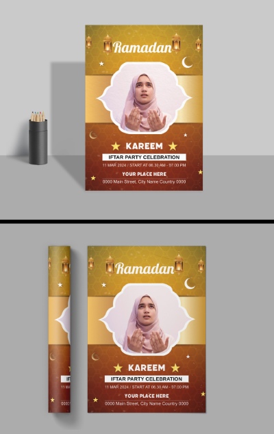 Ramadan Kareem & Eid Mubarak Templates #2, 18xAIT