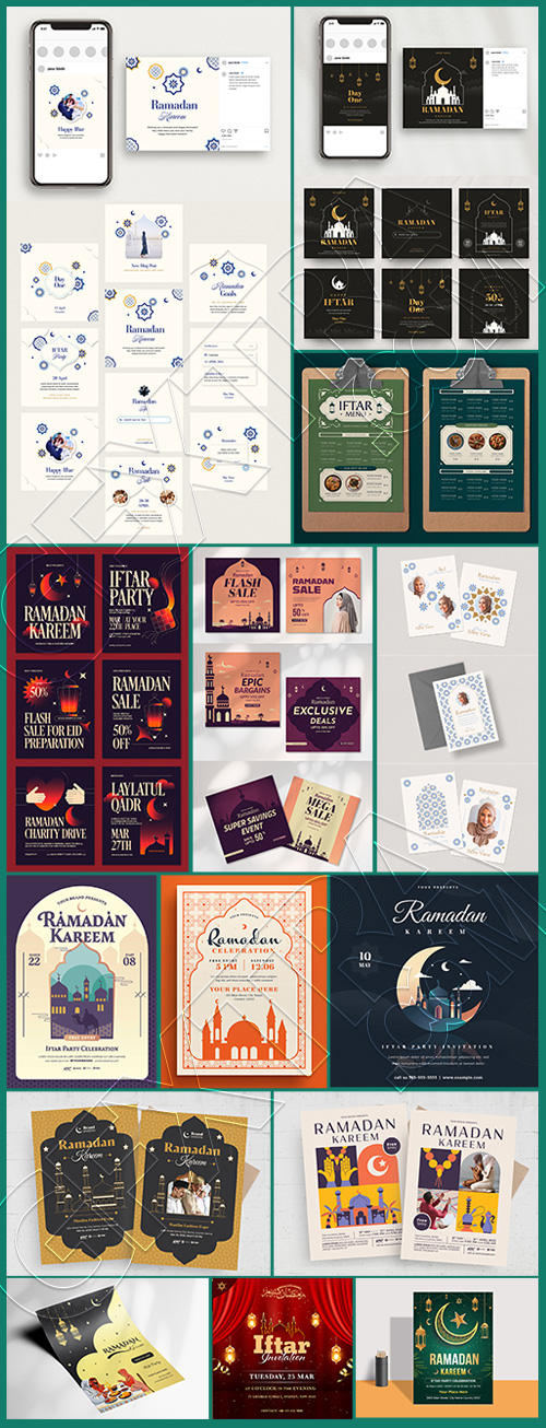 Ramadan Kareem & Eid Mubarak Templates #2, 18xAIT Ramadan Kareem & Eid Mubarak Templates #2, 18xAIT