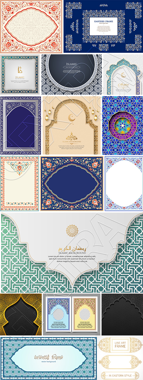 Abstract Islamic Design Elements & Templates #1, 25xAI Abstract Islamic Design Elements & Templates #1, 25xAI