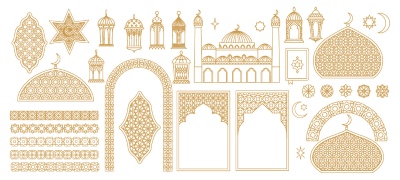 Abstract Islamic Design Elements & Templates #3, 39xAI Abstract Islamic Design Elements & Templates #3, 39xAI
