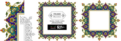 Tazhib Art Works - Islamic Ornamented Templates #2, 28xAI Tazhib Art Works - Islamic Ornamented Templates #2, 28xAI