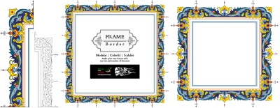 Tazhib Art Works - Islamic Ornamented Templates #2, 28xAI Tazhib Art Works - Islamic Ornamented Templates #2, 28xAI