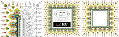 Tazhib Art Works - Islamic Ornamented Templates #2, 28xAI Tazhib Art Works - Islamic Ornamented Templates #2, 28xAI