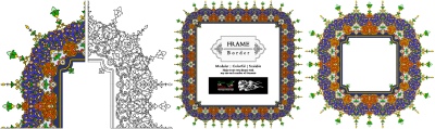 Tazhib Art Works - Islamic Ornamented Templates #2, 28xAI Tazhib Art Works - Islamic Ornamented Templates #2, 28xAI