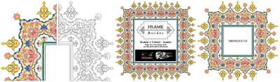Tazhib Art Works - Islamic Ornamented Templates #2, 28xAI Tazhib Art Works - Islamic Ornamented Templates #2, 28xAI