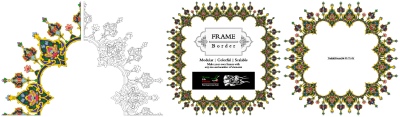 Tazhib Art Works - Islamic Ornamented Templates #2, 28xAI Tazhib Art Works - Islamic Ornamented Templates #2, 28xAI