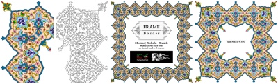Tazhib Art Works - Islamic Ornamented Templates #2, 28xAI Tazhib Art Works - Islamic Ornamented Templates #2, 28xAI