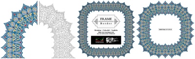 Tazhib Art Works - Islamic Ornamented Templates #2, 28xAI Tazhib Art Works - Islamic Ornamented Templates #2, 28xAI