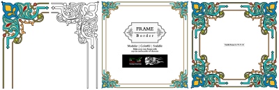 Tazhib Art Works - Islamic Ornamented Templates #2, 28xAI Tazhib Art Works - Islamic Ornamented Templates #2, 28xAI