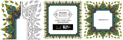 Tazhib Art Works - Islamic Ornamented Templates #2, 28xAI Tazhib Art Works - Islamic Ornamented Templates #2, 28xAI