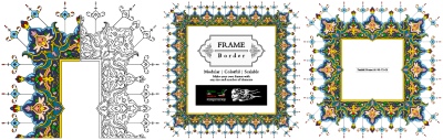 Tazhib Art Works - Islamic Ornamented Templates #2, 28xAI Tazhib Art Works - Islamic Ornamented Templates #2, 28xAI