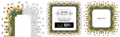Tazhib Art Works - Islamic Ornamented Templates #2, 28xAI Tazhib Art Works - Islamic Ornamented Templates #2, 28xAI
