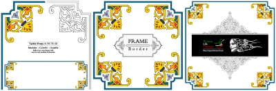 Tazhib Art Works - Islamic Ornamented Templates #2, 28xAI Tazhib Art Works - Islamic Ornamented Templates #2, 28xAI