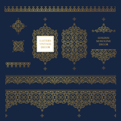 Tazhib Art Works - Islamic Ornamented Templates #3, 25xAI Tazhib Art Works - Islamic Ornamented Templates #3, 25xAI