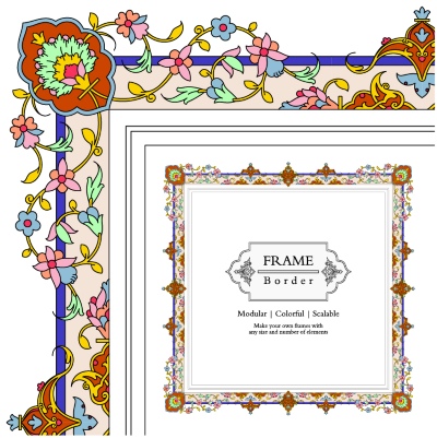 Tazhib Art Works - Islamic Ornamented Templates #3, 25xAI Tazhib Art Works - Islamic Ornamented Templates #3, 25xAI
