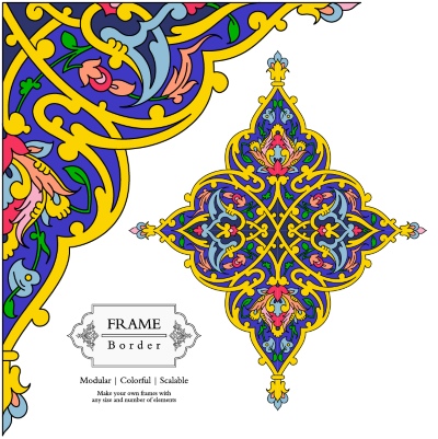 Tazhib Art Works - Islamic Ornamented Templates #3, 25xAI Tazhib Art Works - Islamic Ornamented Templates #3, 25xAI