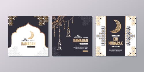 Ramadan Kareem & Eid Mubarak Templates #7, 29xAI