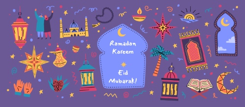 Ramadan Kareem & Eid Mubarak Templates #7, 29xAI