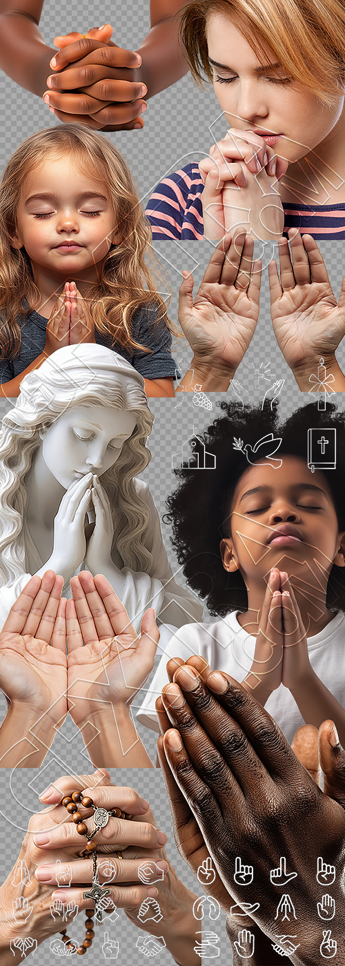 Praying Hands 18xPNG, 7xAI Praying Hands 18xPNG, 7xAI