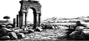 Ancient Roman Broken Statutes, Columns & Structures #1, 28xAI