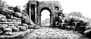 Ancient Roman Broken Statutes, Columns & Structures #2, 28xAI