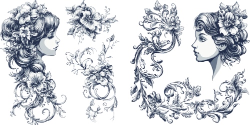 Girl with Flowers in Hair 32xAI