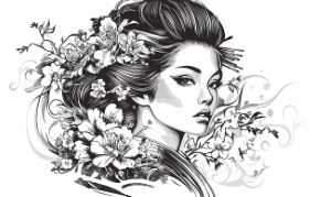 Girl with Flowers in Hair 32xAI