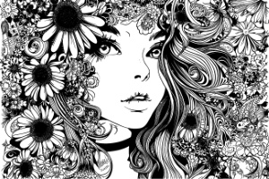 Girl with Flowers in Hair 32xAI