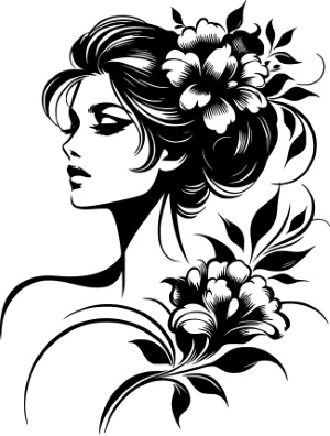 Girl with Flowers in Hair 32xAI