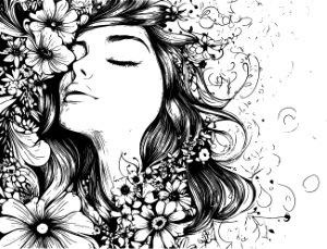 Girl with Flowers in Hair 32xAI