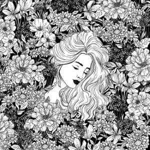 Girl with Flowers in Hair 32xAI