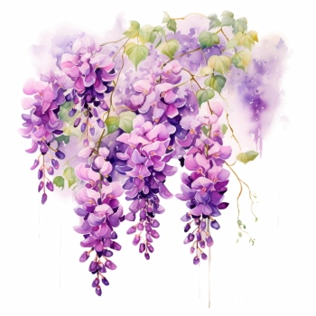 Purple Spring Flowers 24xPNG, 1xAI