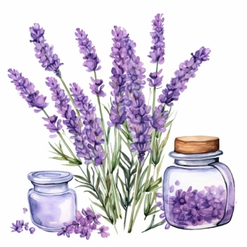 Purple Spring Flowers 24xPNG, 1xAI