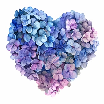 Purple Spring Flowers 24xPNG, 1xAI