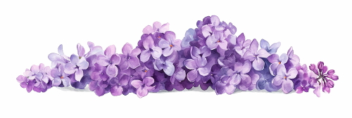 Purple Spring Flowers 24xPNG, 1xAI