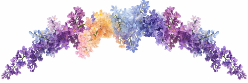 Purple Spring Flowers 24xPNG, 1xAI